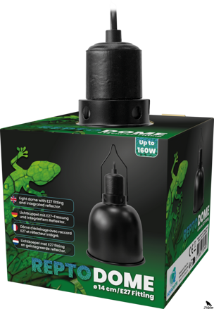 REPTO DOME E27 FITTING 14CM ZWART