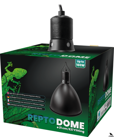 REPTO DOME E27 FITTING 21CM ZWART