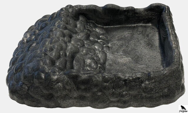 REPTO DECO TORTOISE DISH GREY XL 29x 36x 8