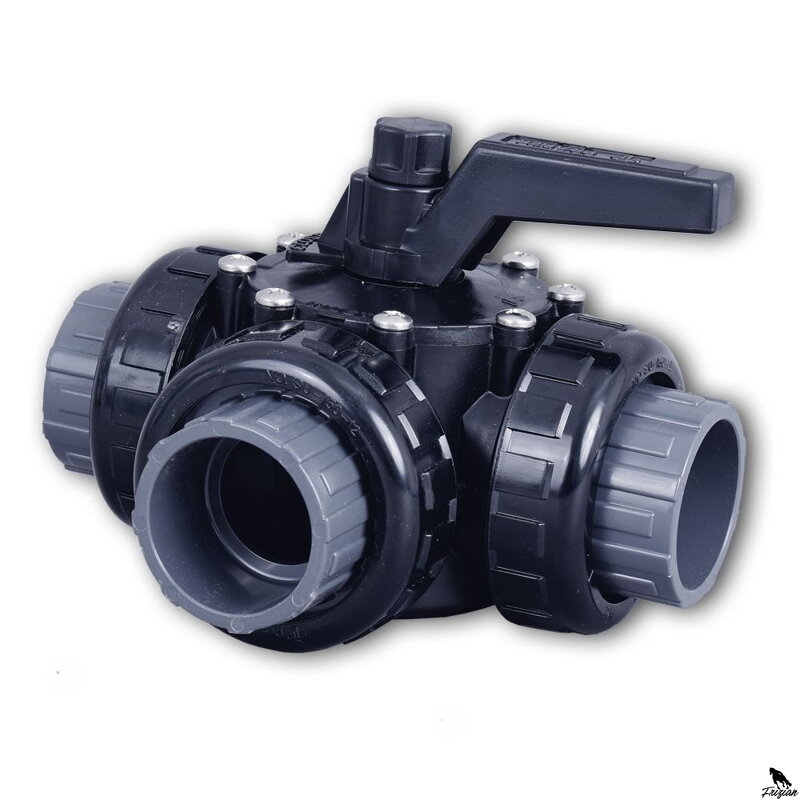 3-пътен сферичен кран 50 мм