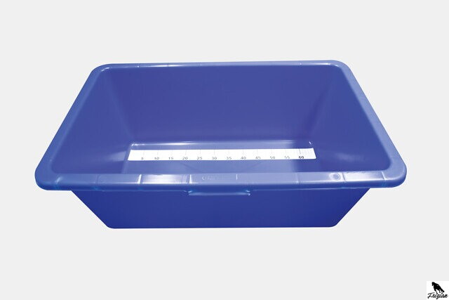 Аквариум за Кои 90 л, син 80 x 48 x 30 см с рулетка